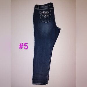 Premiere Denim by rue21 Dark Blue Skinny Jeans with Decorative Pocket